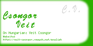 csongor veit business card